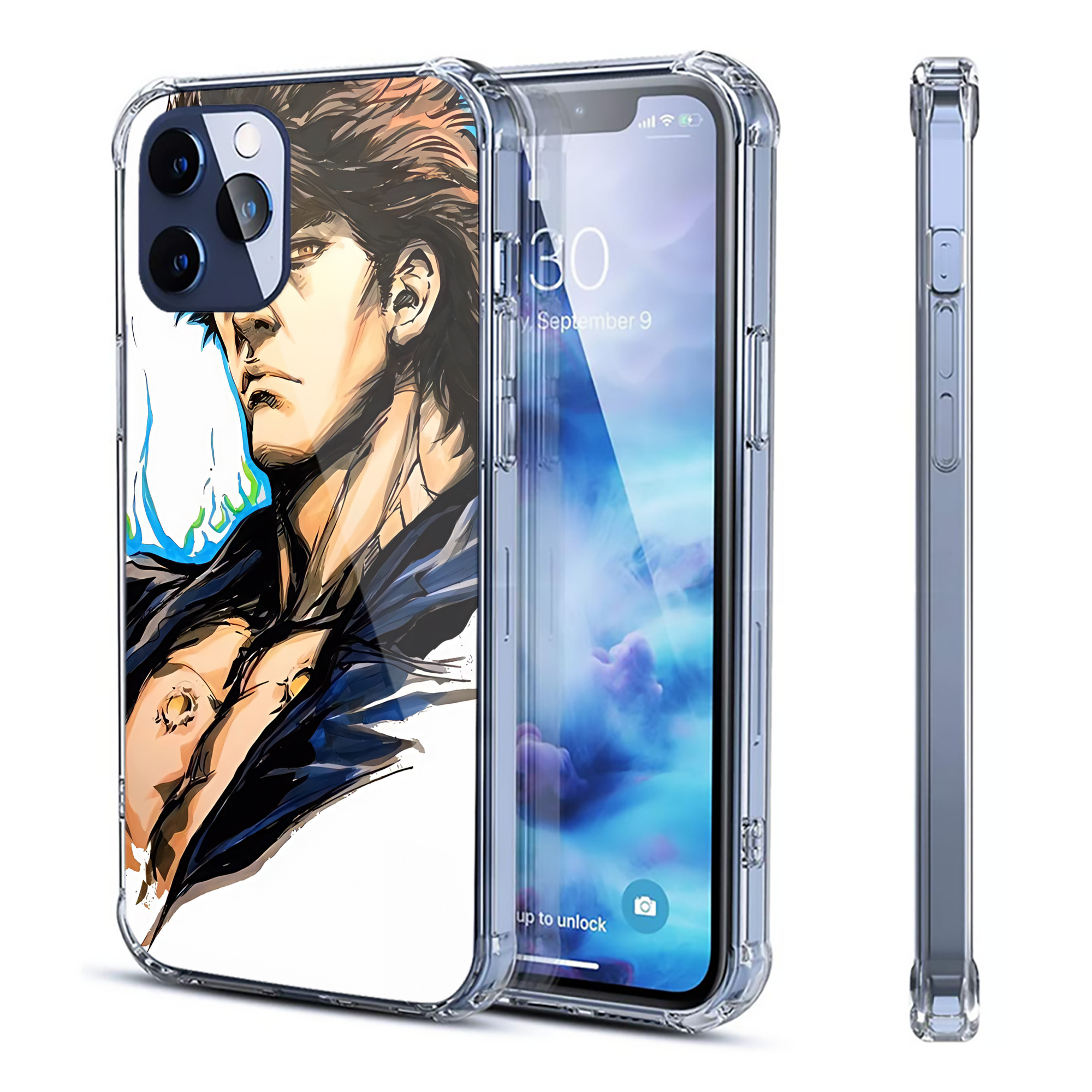 （画像用） 北斗の拳 Fist of the North Star 【iPhone 12シリーズ対応】透明スマホケース（クリアソフトケース）